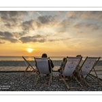 Crépuscule sur la plage de Cayeux
