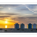 Coucher de soleil sur la plage de Cayeux-sur-mer