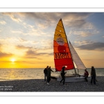 Coucher de soleil sur la plage de Cayeux-sur-mer