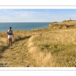 France, Pas-de-Calais (62), Côte d'Opale, Grand Site des deux caps, Cran-aux-Oeufs, Le sentier des Crans, La côte en direction du cap Gris-Nez  depuis le Cran-aux-Oeufs // France, Pas-de-Calais (62), Côte d'Opale, Grand Site des deux caps, Cran-aux-Oeufs, Le sentier des Crans, The coast towards Cap Gris-Nez from Cran-aux-Oeufs