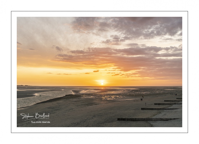Coucher de soleil sur la baie de Somme