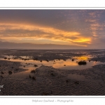 Saison : hiver - Lieu : Le Crotoy, Baie de Somme, Somme, Picardie, France. Panoramique par assemblage d'images : 11805 x 5903 pixels.