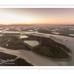 Le Crotoy et la Baie de Somme, vue aérienne au soleil levant