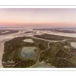 Le Crotoy et la Baie de Somme, vue aérienne au soleil levant