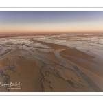 Le Crotoy et la Baie de Somme, vue aérienne au soleil levant