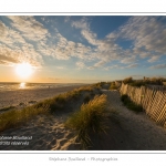 CrÃ©puscule sur la plage du Crotoy en Baie de Somme - saison : Ã©tÃ© - Lieu : Le Crotoy, Baie de Somme, Somme, Picardie, France.