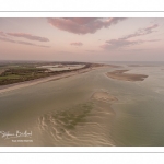 Survol de la baie de Somme au niveau du Hourdel