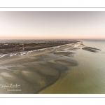 Survol de la baie de Somme au niveau de La Mollière d'Aval