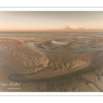 Survol de la baie de Somme au niveau de La Mollière d'Aval