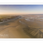 La baie de Somme au petit matin (vue aérienne)