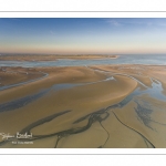 La baie de Somme au petit matin (vue aérienne)