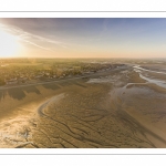 La baie de Somme au petit matin (vue aérienne)