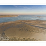 La baie de Somme au petit matin (vue aérienne)