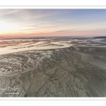 La pointe du Hourdel et les bancs de sable de la baie de Somme à marée basse