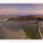 Saison : été - Lieu : Le Crotoy, Baie de Somme, Somme, Hauts-de-France, France. Panoramique par assemblage d'images 6512 x 3256 px