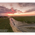 Saison : été - Lieu : Le Hourdel, Baie de Somme, Somme, Hauts-de-France, France. Panorama par assemblage d'images 5474 x 3649 px