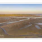 La baie de Somme à marée basse (Vue aérienne)