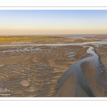 La baie de Somme à marée basse (Vue aérienne)