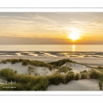 Les dunes entre Fort-Mahon et la baie d'Authie au soleil couchant