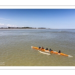 Pirogue polynésienne (Va'a) en baie de Somme