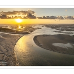 Coucher de soleil sur Le Hourdel à marée basse