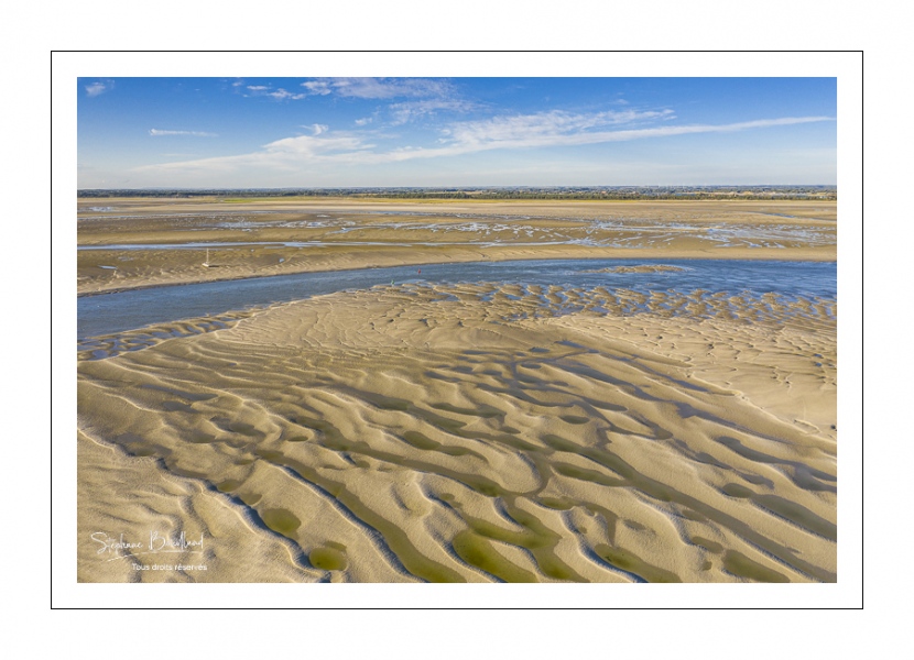 La baie de Somme à marée basse (Vue aérienne)