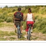 couple de cyclistes en baie de Somme