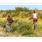 couple de cyclistes en baie de Somme