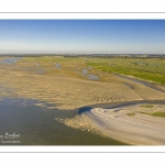 La baie de Somme à marée basse (Vue aérienne)