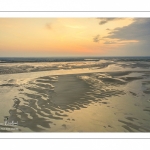 Aube sur la baie de Somme à Marée basse