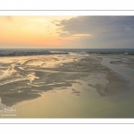 Aube sur la baie de Somme à Marée basse