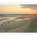 Aube sur la baie de Somme à Marée basse