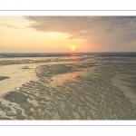 Aube sur la baie de Somme à Marée basse