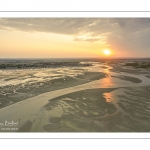 Aube sur la baie de Somme à Marée basse