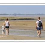 Promeneurs en baie de Somme à marée basse