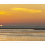 Aube sur la baie de Somme depuis le port du Crotoy.