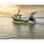 Départ des pêcheurs du Hourdel au soleil levant
