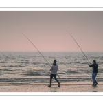 Surfcasting sur la plage de Ault