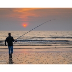 Surfcasting sur la plage de Ault