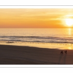 La plage de Quend-Plage (Côte Picarde) au crépuscule