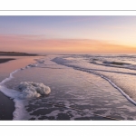 La plage de Quend-Plage (Côte Picarde) au crépuscule