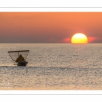 Pêcheurs au haveneau au soleil couchant