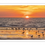 Coucher de soleil sur la plage de Quend