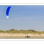 Char-à-cerf-volant sur la plage