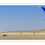 Char-à-cerf-volant sur la plage