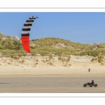 Char-à-cerf-volant sur la plage