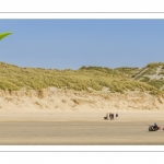 Char-à-cerf-volant sur la plage