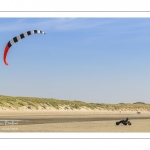 Char-à-cerf-volant sur la plage