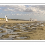 Les chars-à-voile sur la plage de Quend