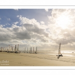 Les chars-à-voile sur la plage de Quend